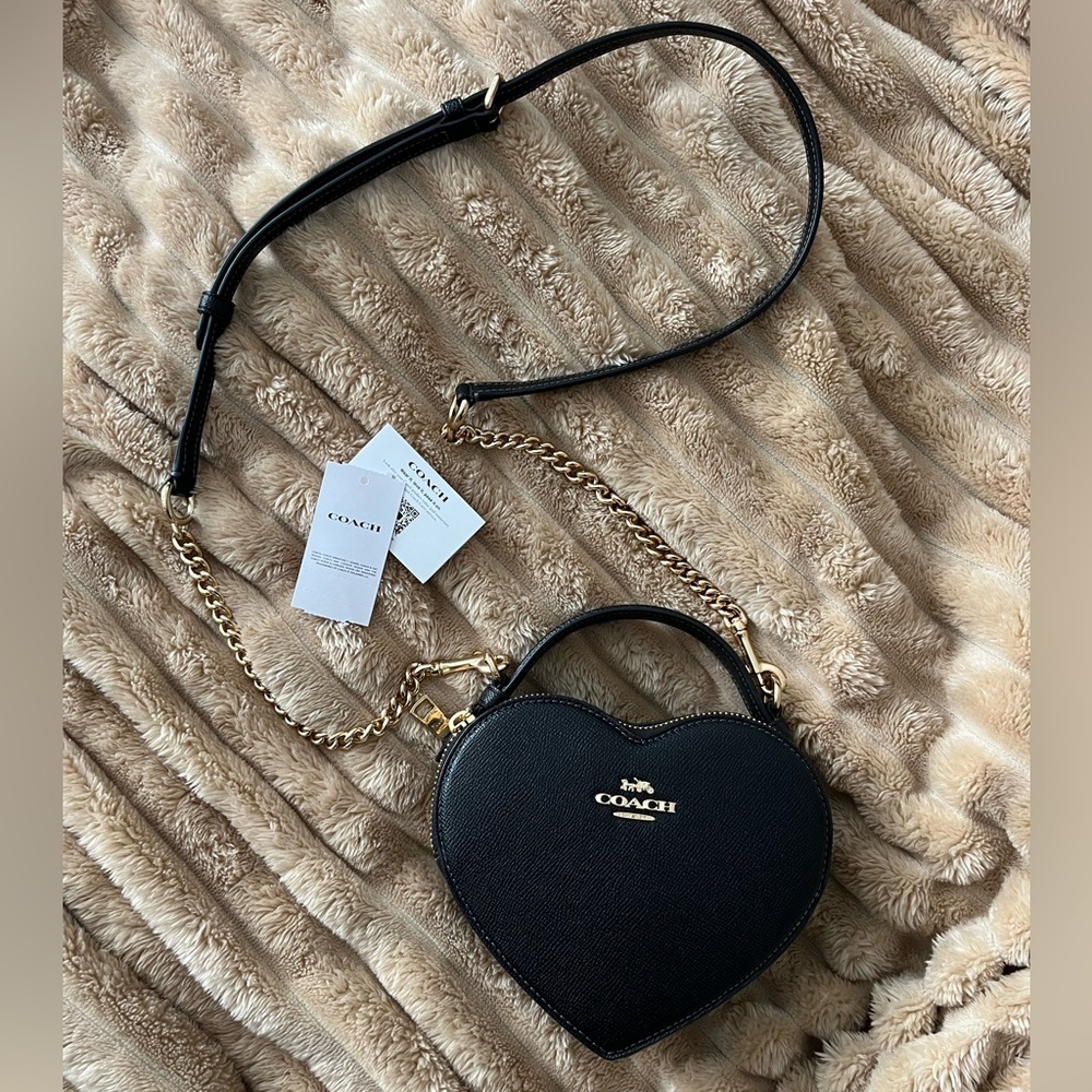 Coach Heart Crossbody Black